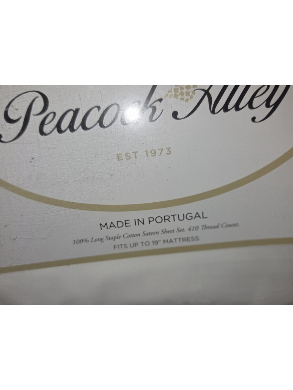 Peacock alley king size sheet set 410 Tc Sateen Fits 19in